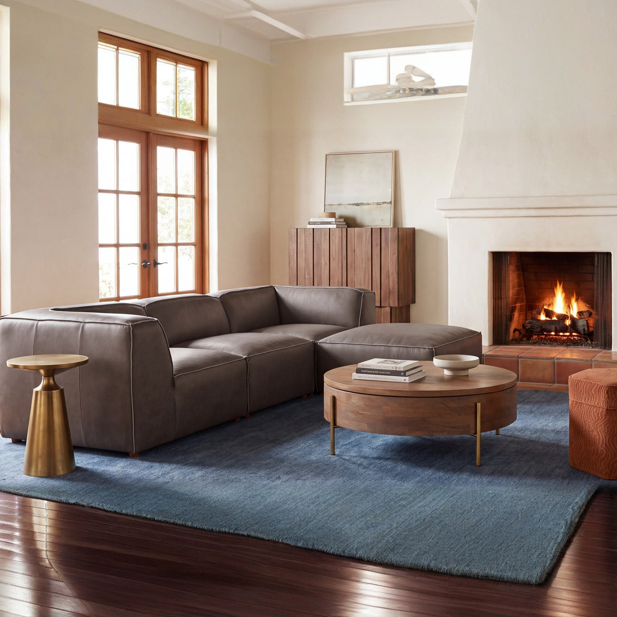 Forres Modular Leather Sectional - Altera