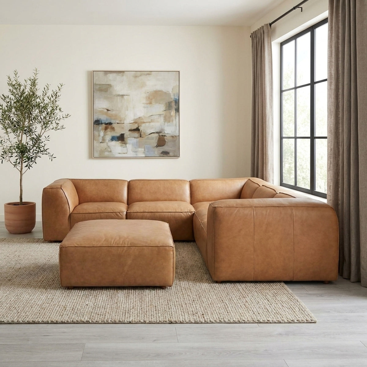 Forres Modular Leather Sectional - Altera