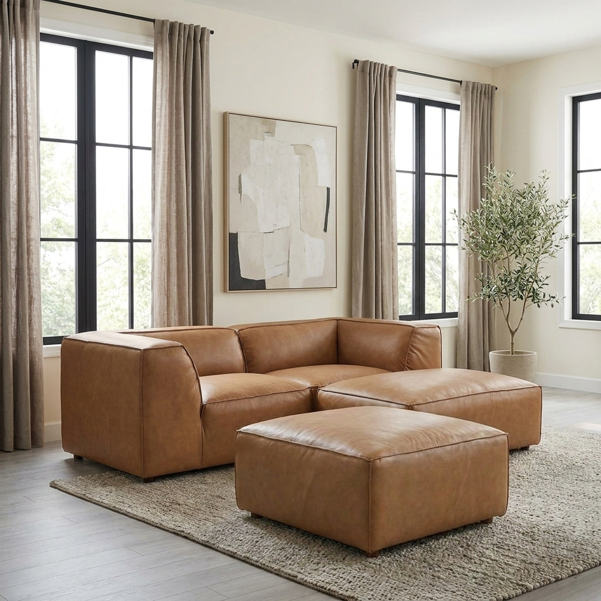 Forres Modular Leather Sectional - Altera