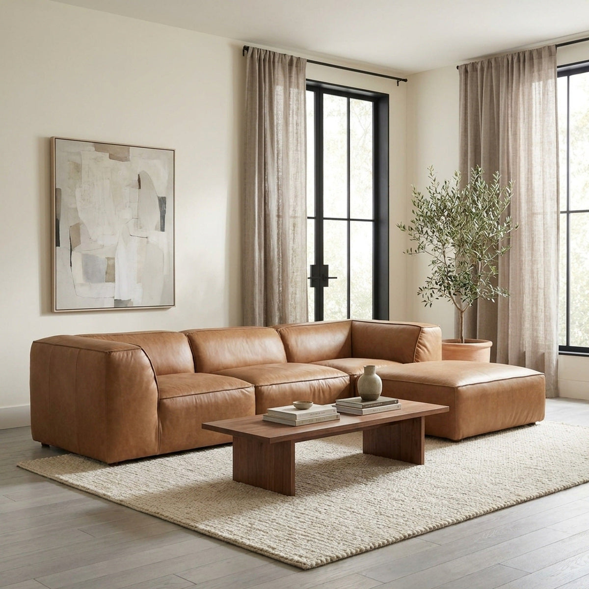 Forres Modular Leather Sectional - Altera