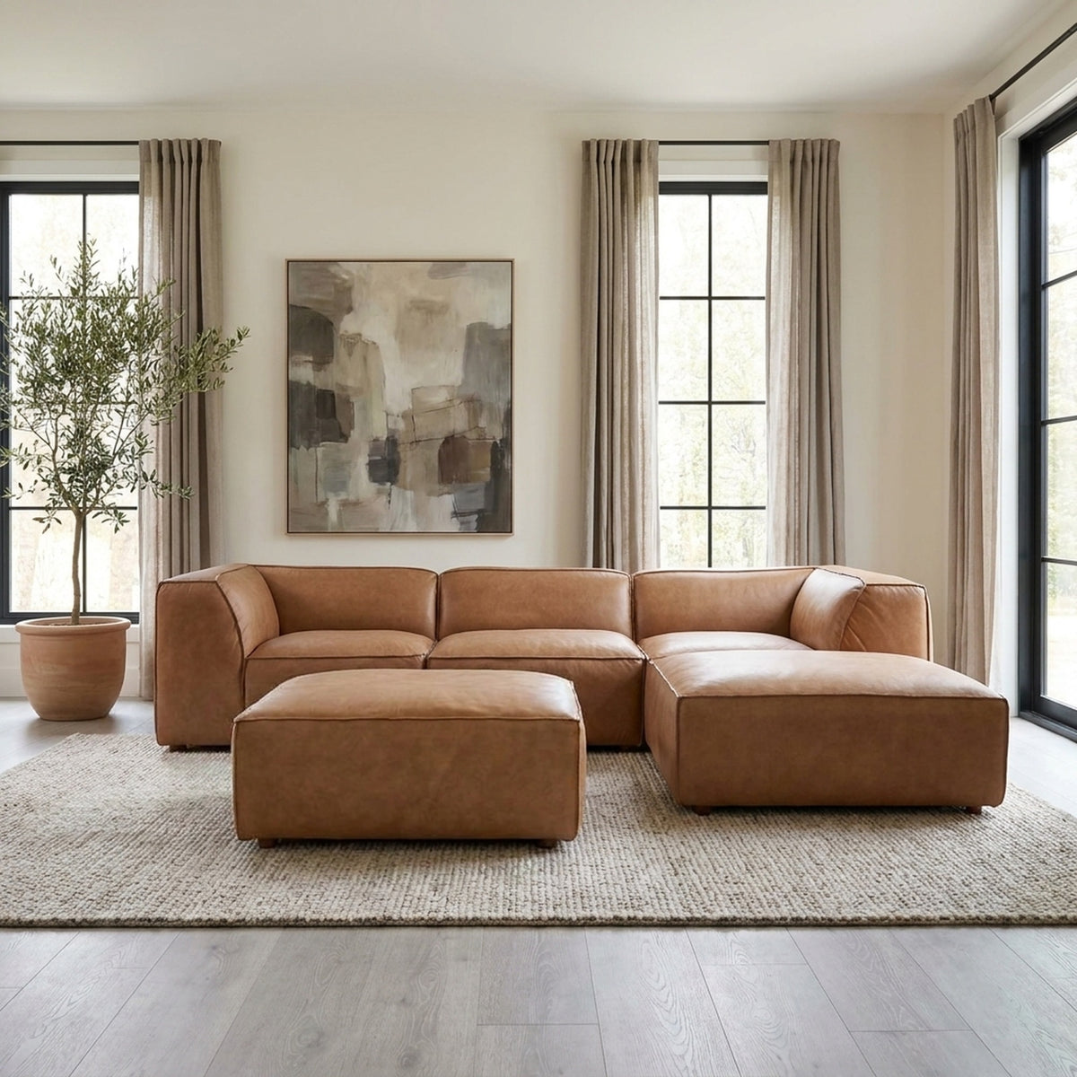 Forres Modular Leather Sectional - Altera