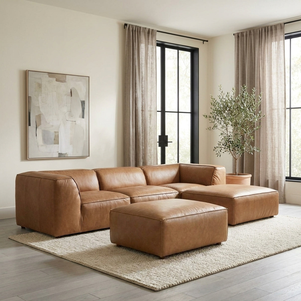 Forres Modular Leather Sectional - Altera