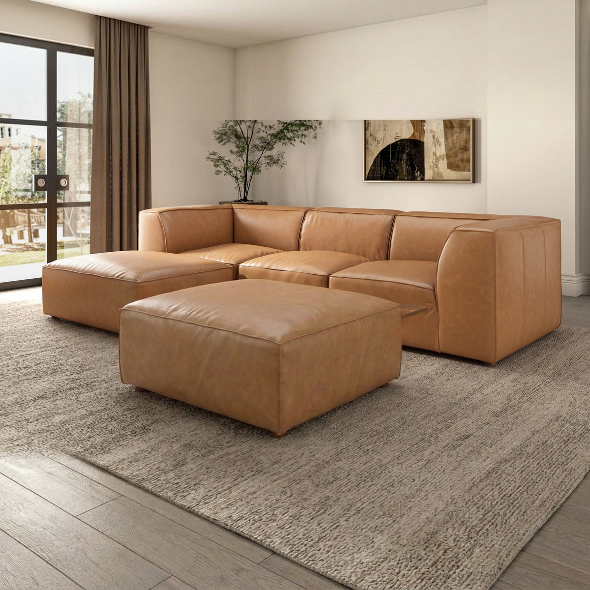 Forres Modular Leather Sectional - Altera