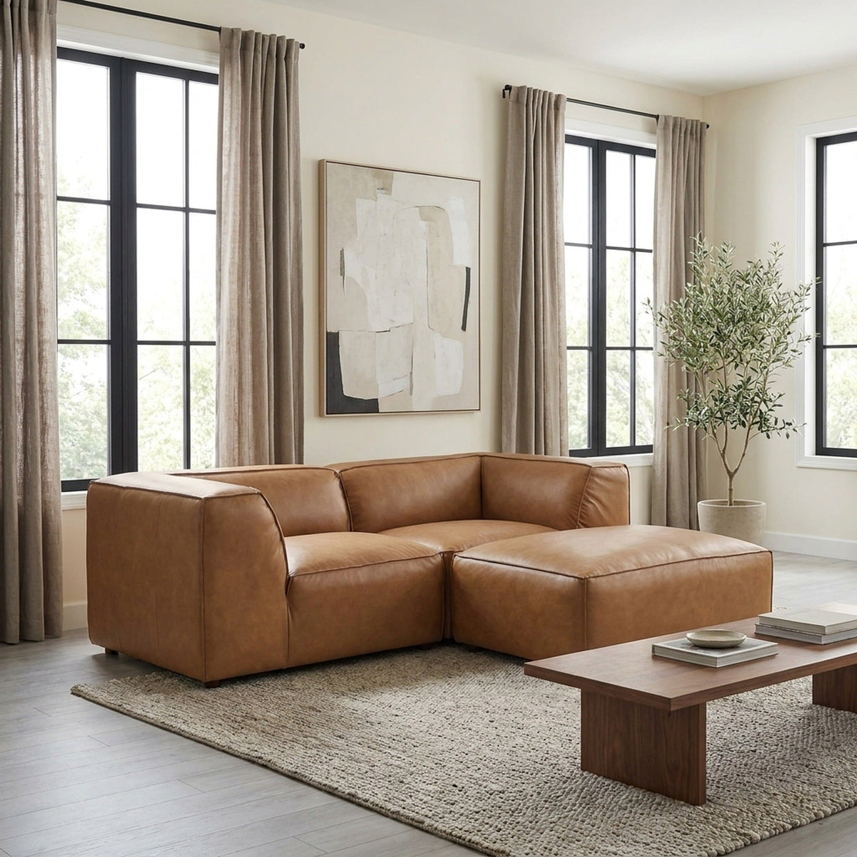 Forres Modular Leather Sectional - Altera