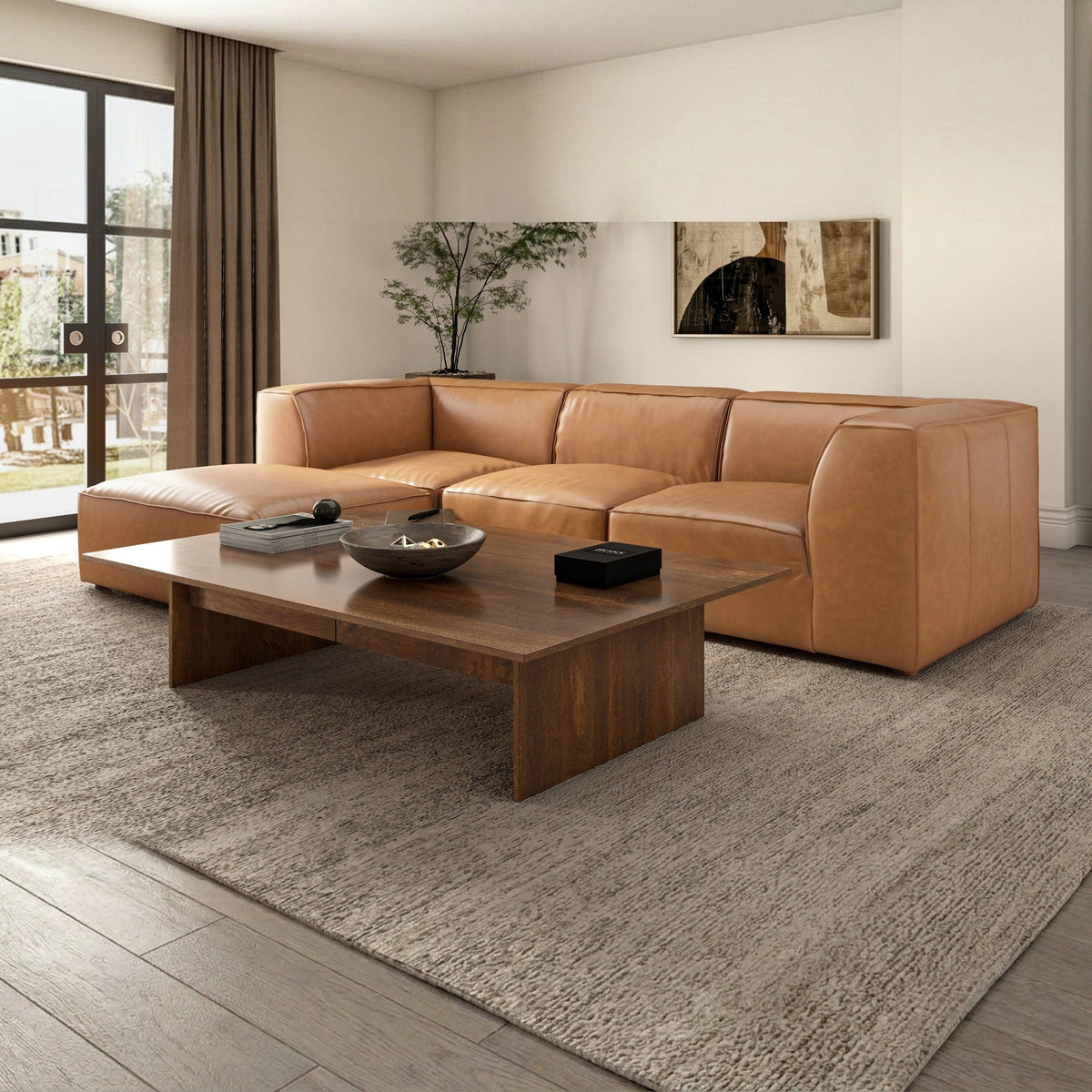 Forres Modular Leather Sectional - Altera