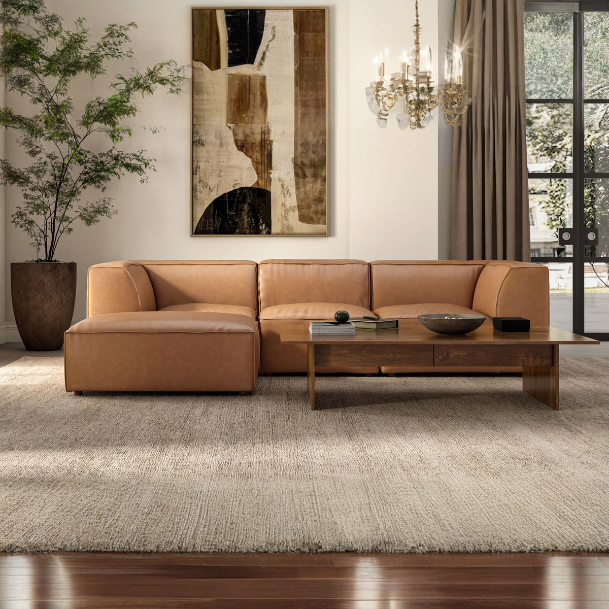 Forres Modular Leather Sectional - Altera