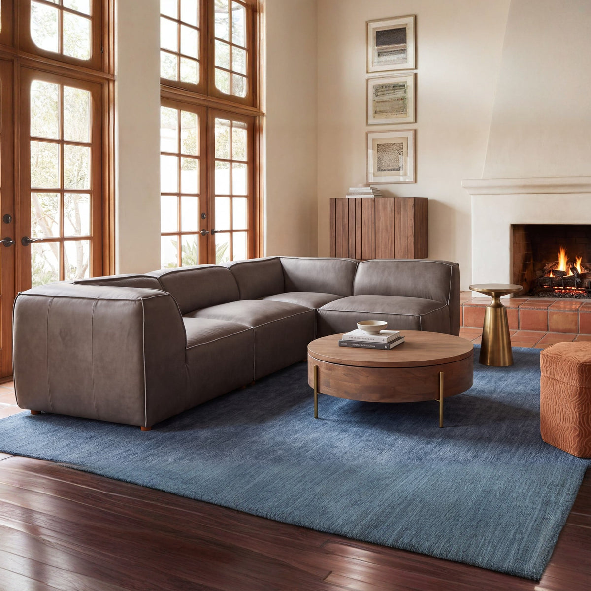 Forres Modular Leather Sectional - Altera