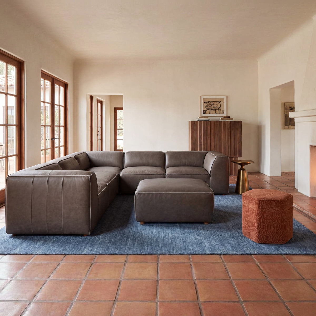 Forres Modular Leather Sectional - Altera