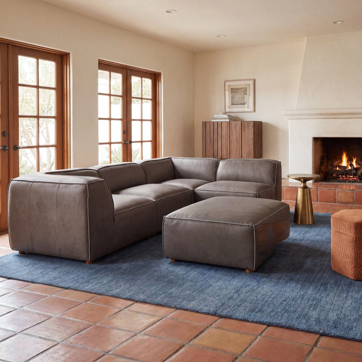 Forres Modular Leather Sectional - Altera