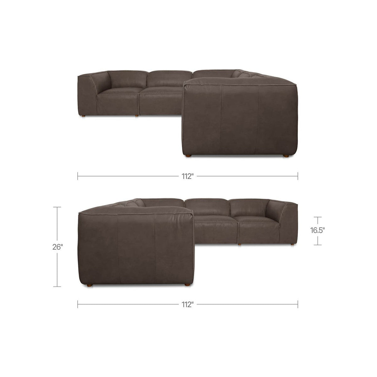 Forres Modular Leather Sectional - Altera
