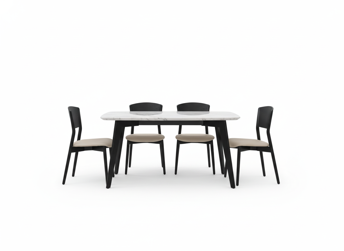 Monolith Noir Dining Set