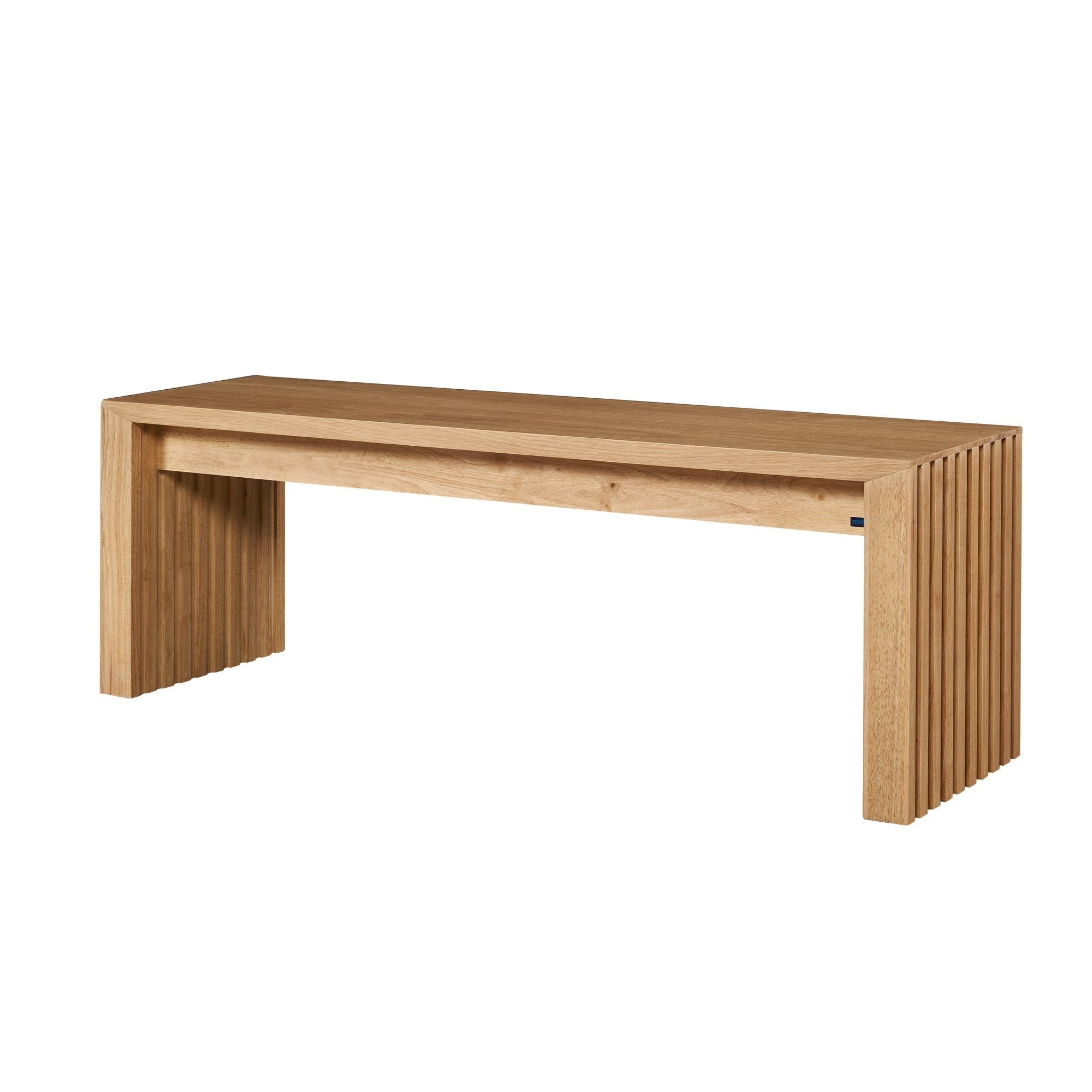 PLANK Natural Oak Dining Set: Flexible Seating, Scandinavian Style