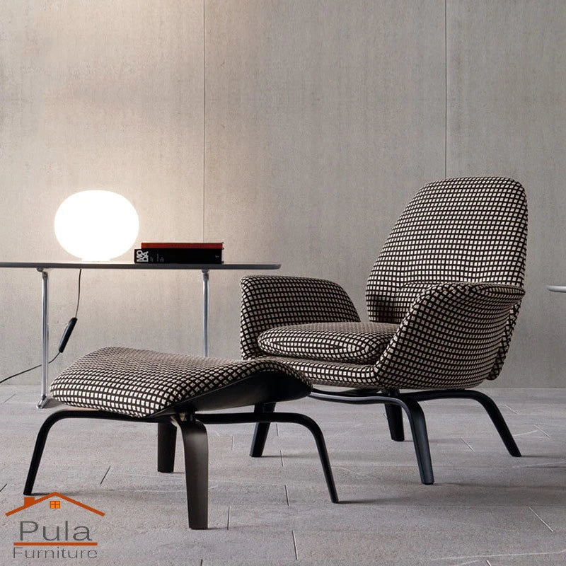 Pula Main PM07 Premium Swivel Relaxation Chair with Ottoman