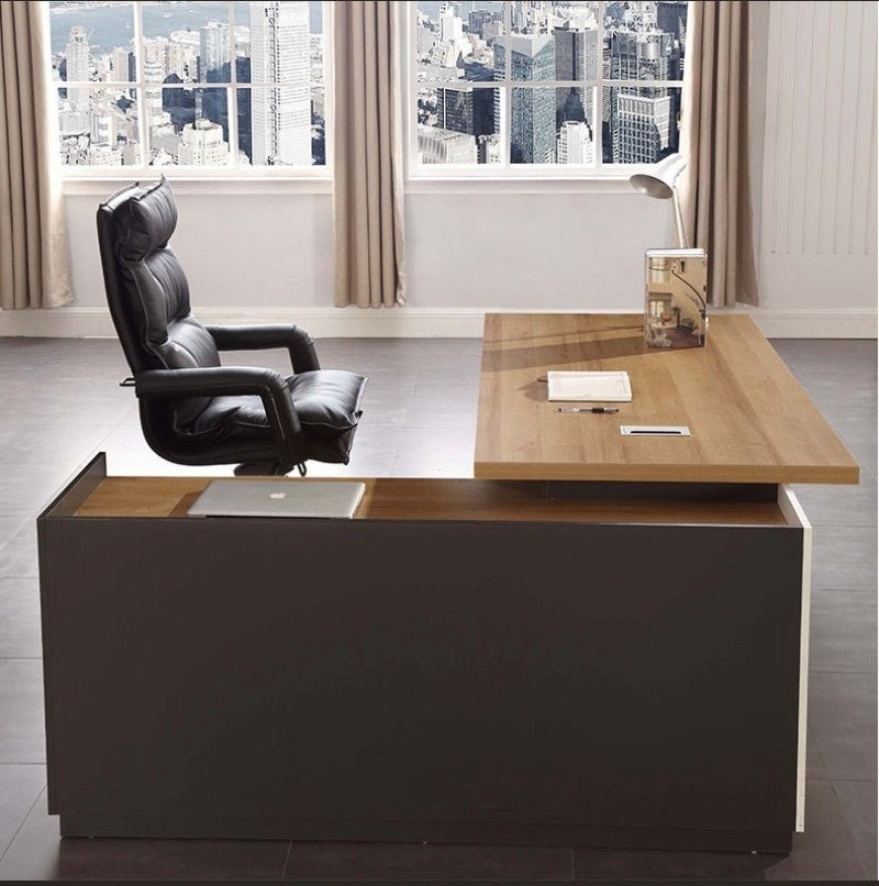 Ghent Executive Desk with Integrated Side Cabinet - Altera