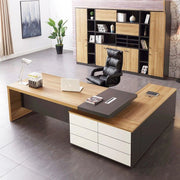 Ghent Executive Desk with Integrated Side Cabinet - Altera