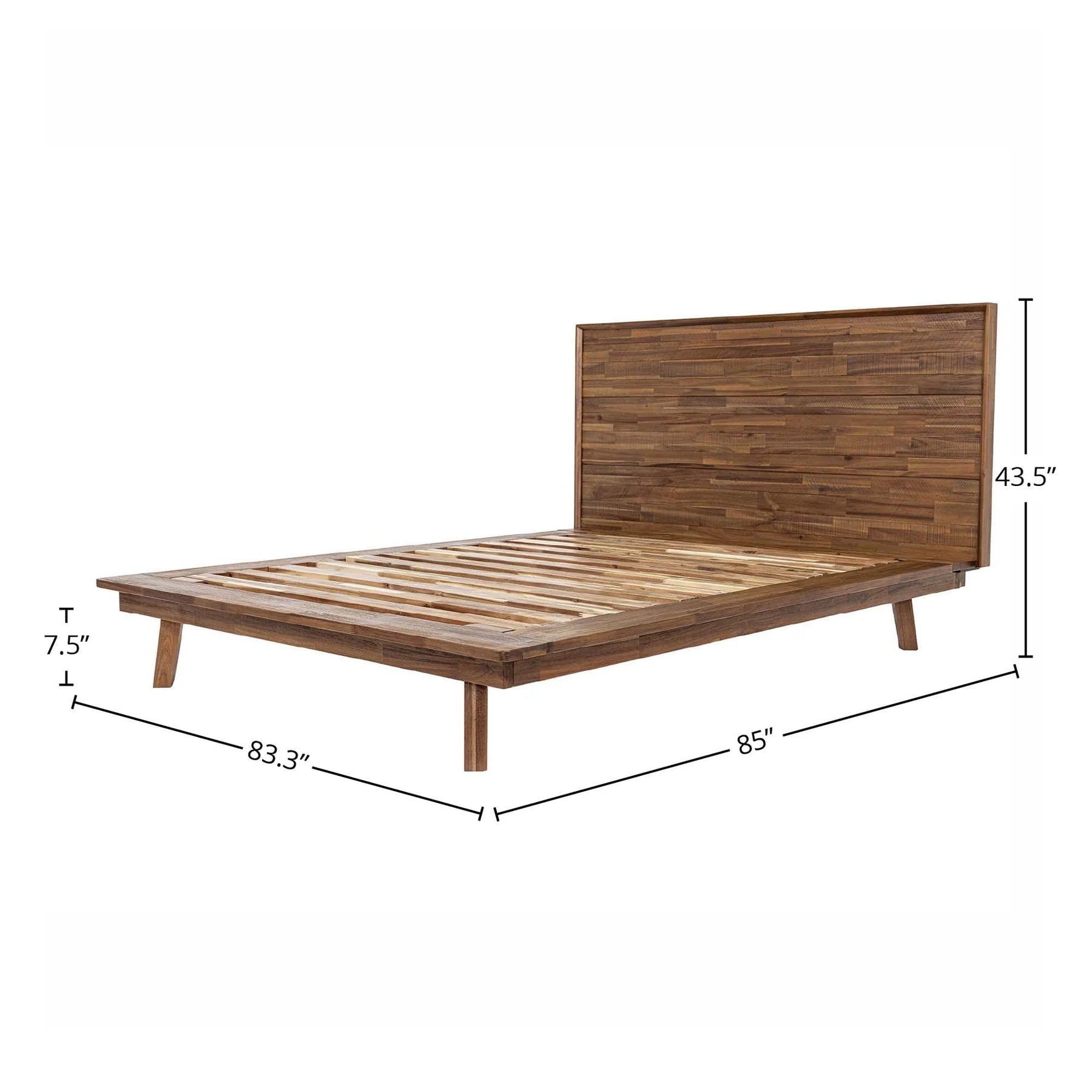 Warm Pecan / King / Bed Only dimensions