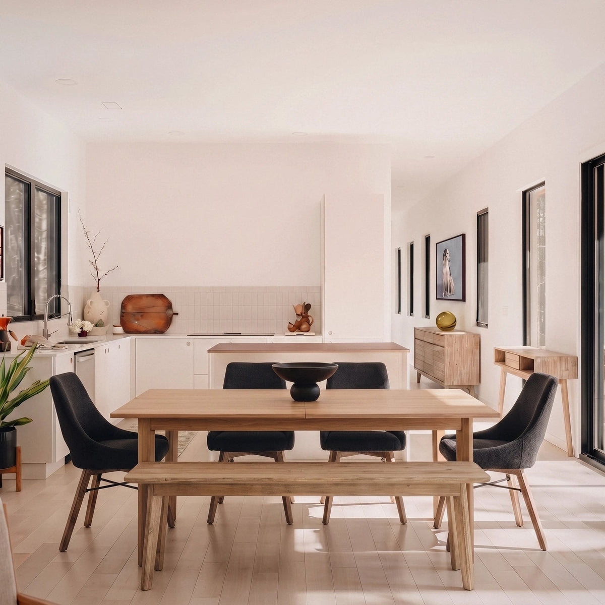 Giana Extension Acacia Dining Set - Altera