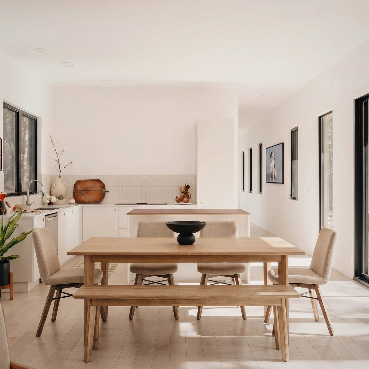 Giana Extension Acacia Dining Set - Altera