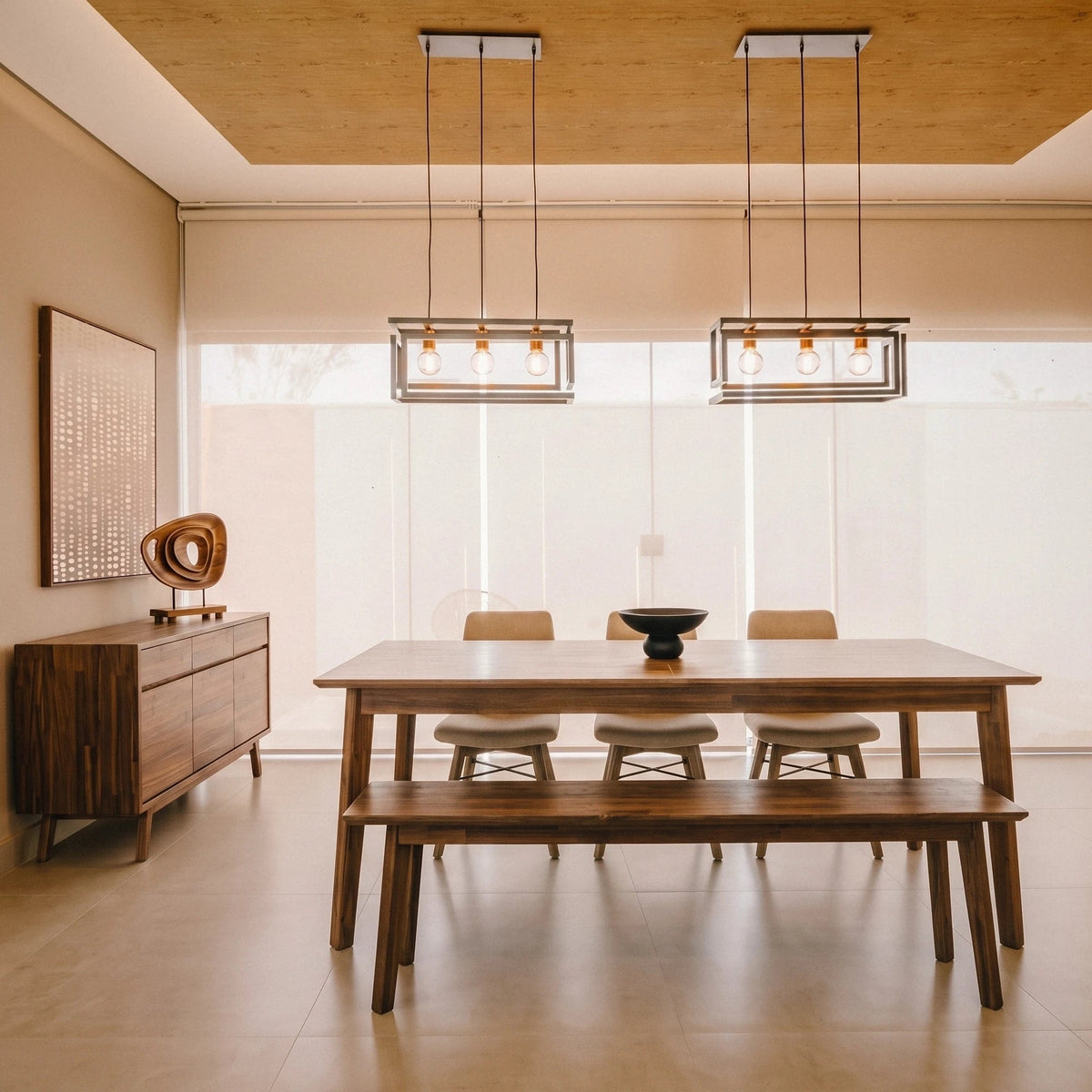 Giana Extension Acacia Dining Set - Altera