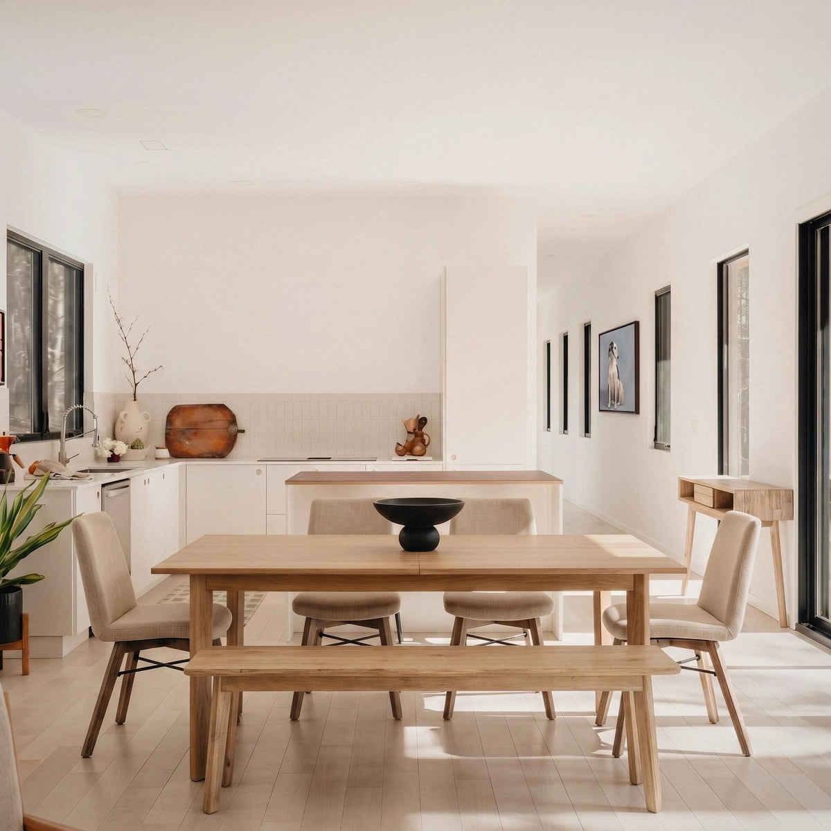 Giana Extension Acacia Dining Set - Altera