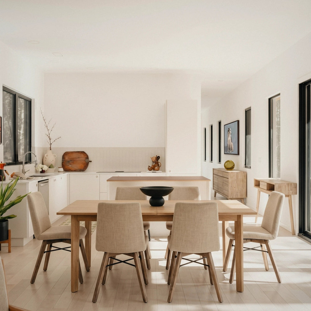 Giana Extension Acacia Dining Set - Altera