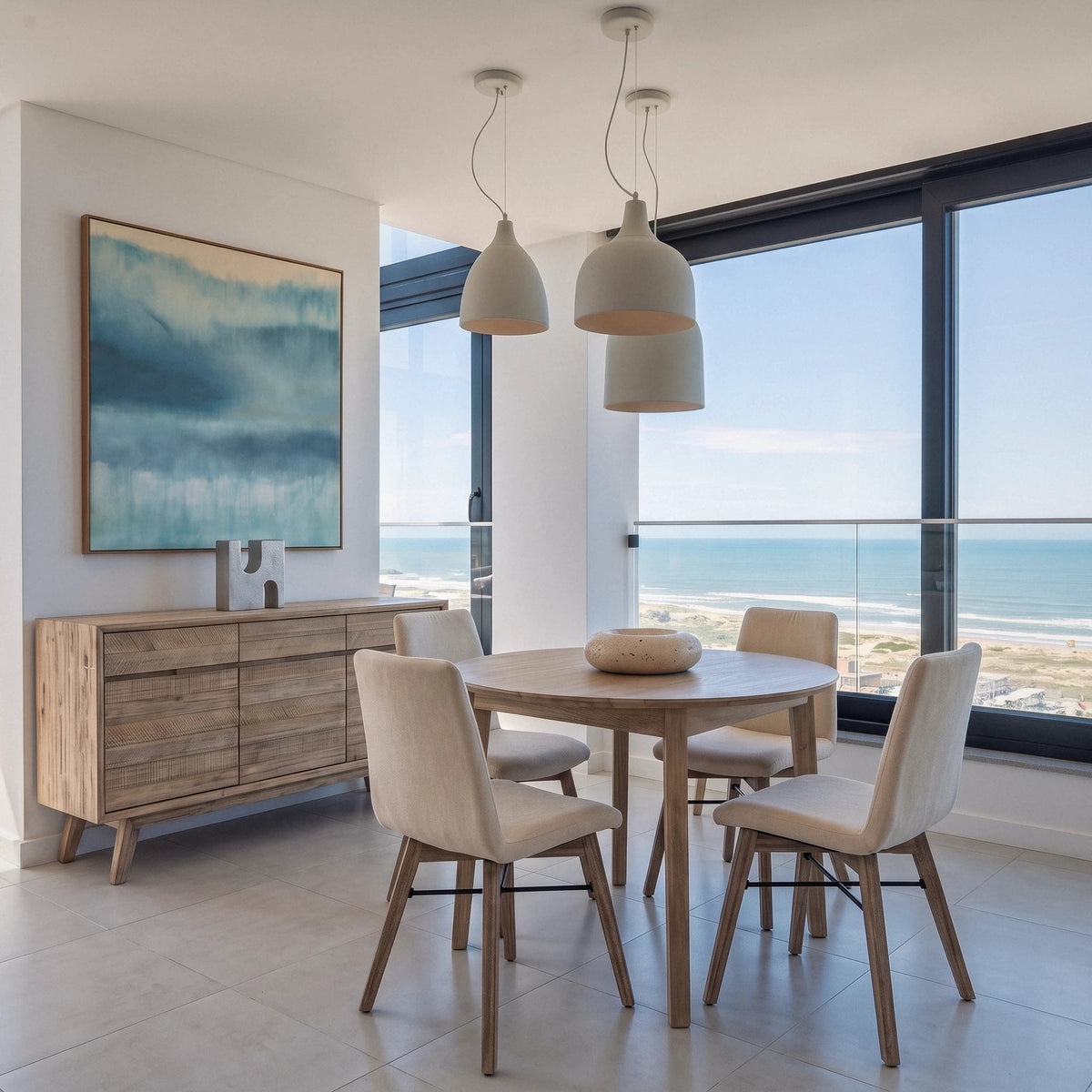 Giana Round Acacia Dining Set - Altera