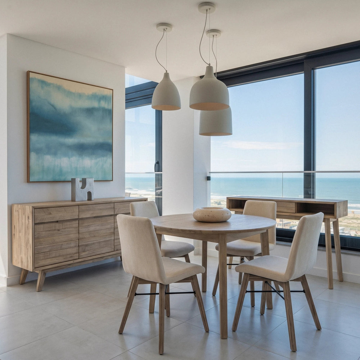 Giana Round Acacia Dining Set - Altera
