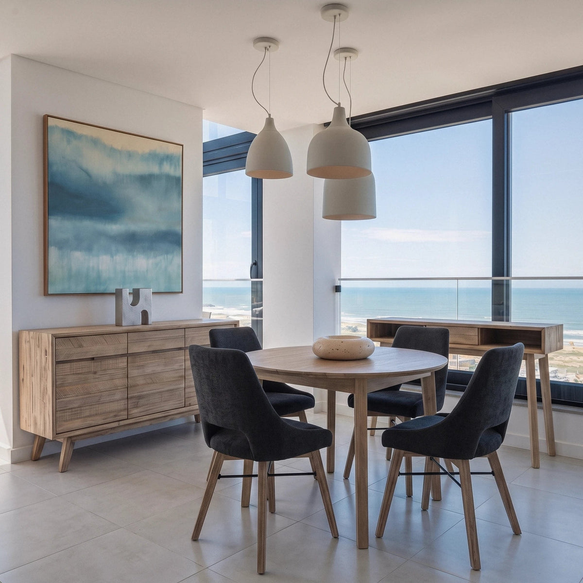 Giana Round Acacia Dining Set - Altera