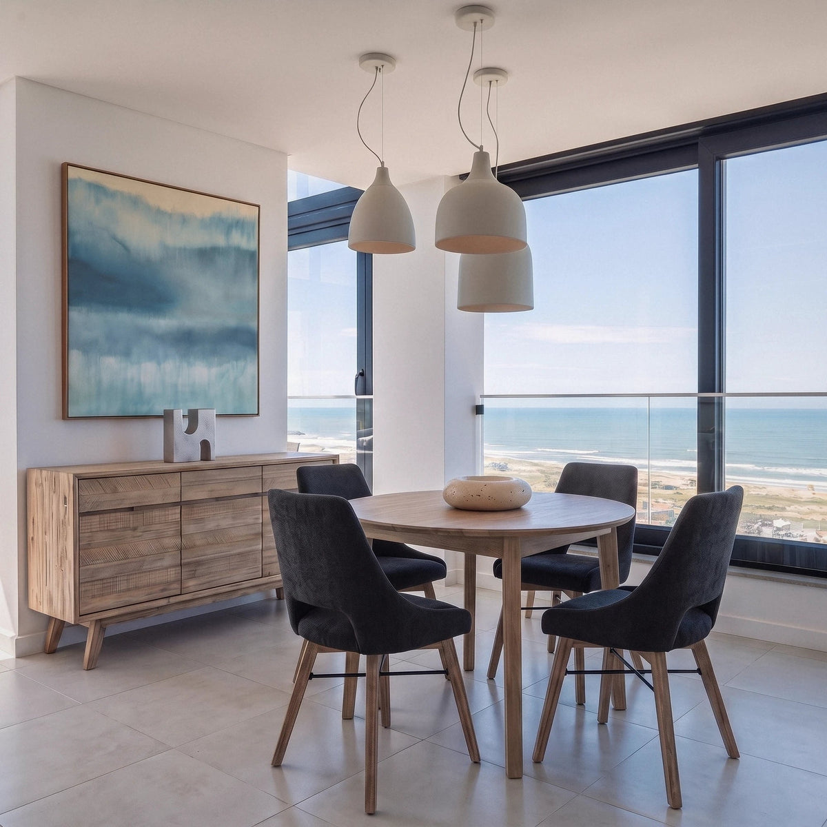 Giana Round Acacia Dining Set - Altera