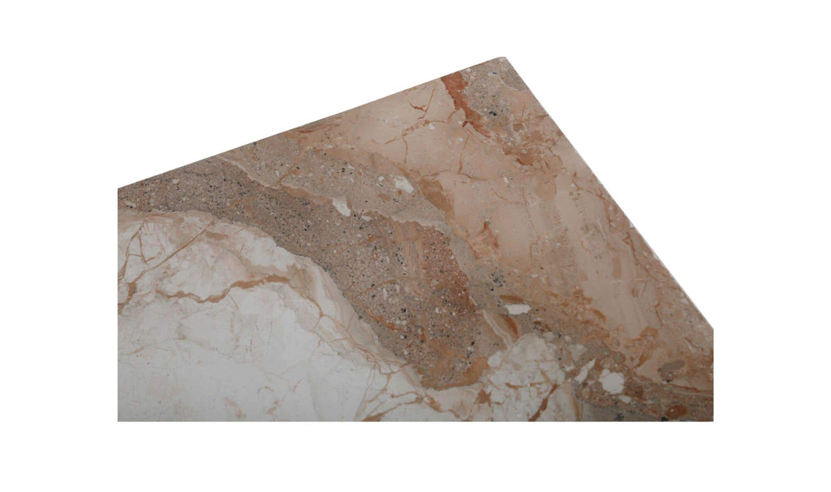 Lismore Side Table in Breccia Marble — breccia aurora marble detail