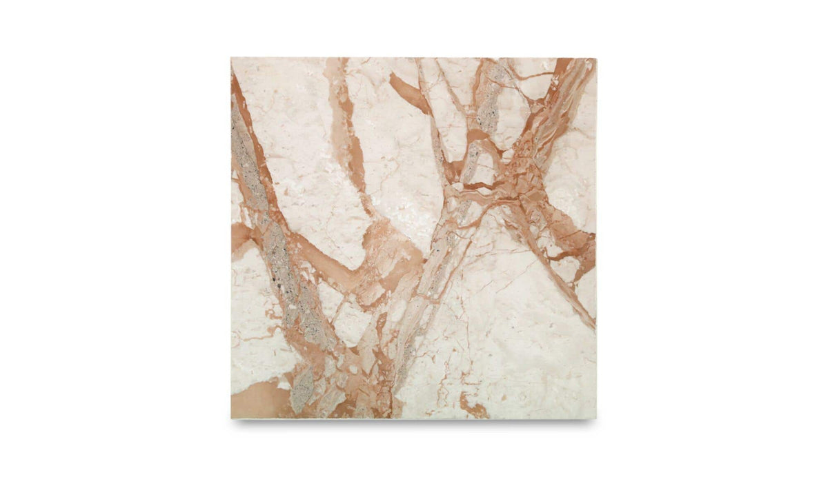 Lismore Side Table in Breccia Marble — top view