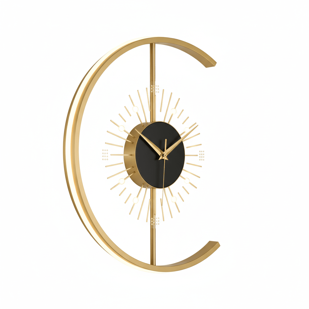 Golden Eclipse Illuminated Timepiece - Altera