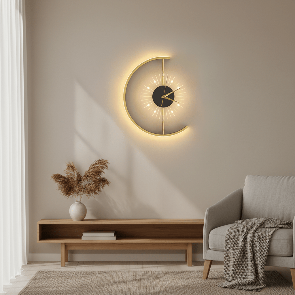 Golden Eclipse Illuminated Timepiece - Altera