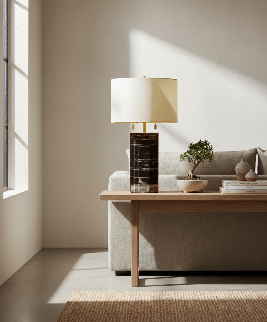 Grayson Marble and Iron Accent Lamp - Altera