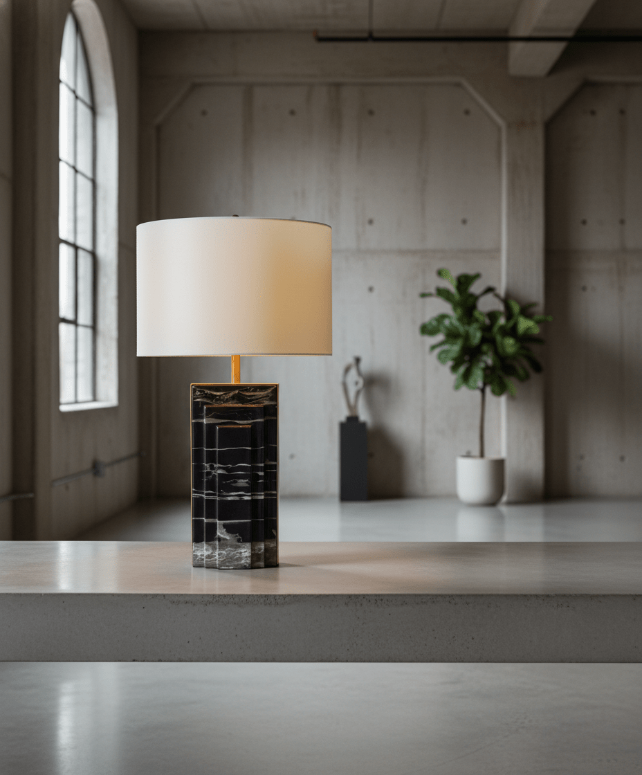 Grayson Marble and Iron Accent Lamp - Altera