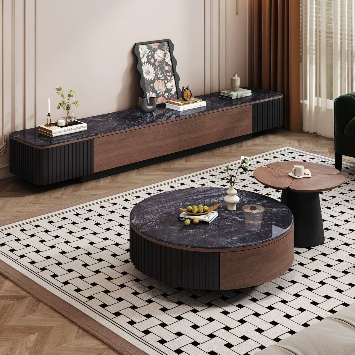 Grenoble TV Stand & Coffee Table - Altera