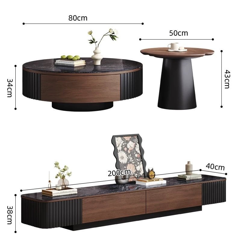 Grenoble TV Stand & Coffee Table - Altera