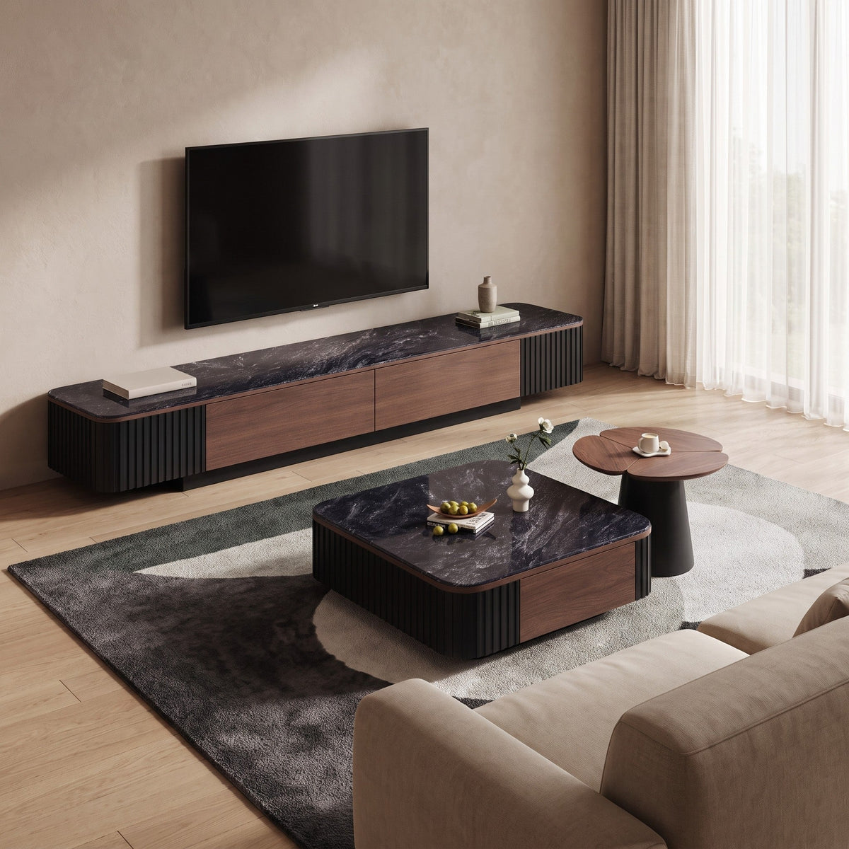 Grenoble TV Stand & Coffee Table - Altera