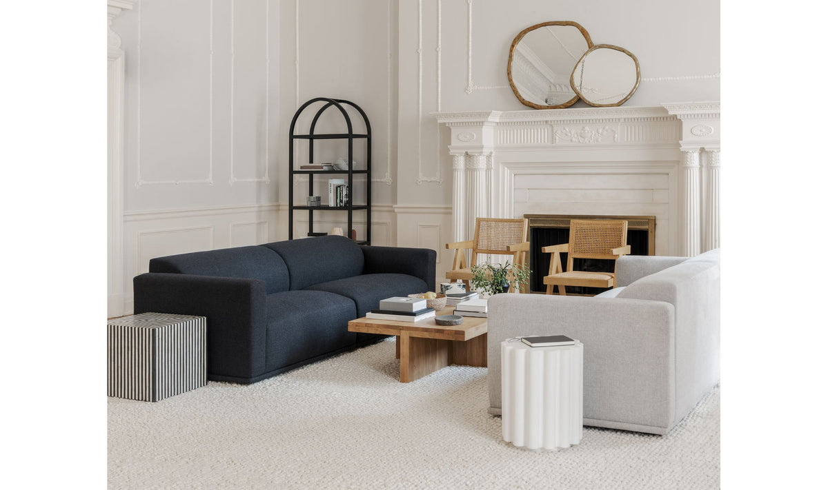 Trieste Side Table in Black and White — styled in a living room