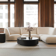 Rothesay Coffee Table in Black — styled in a living room