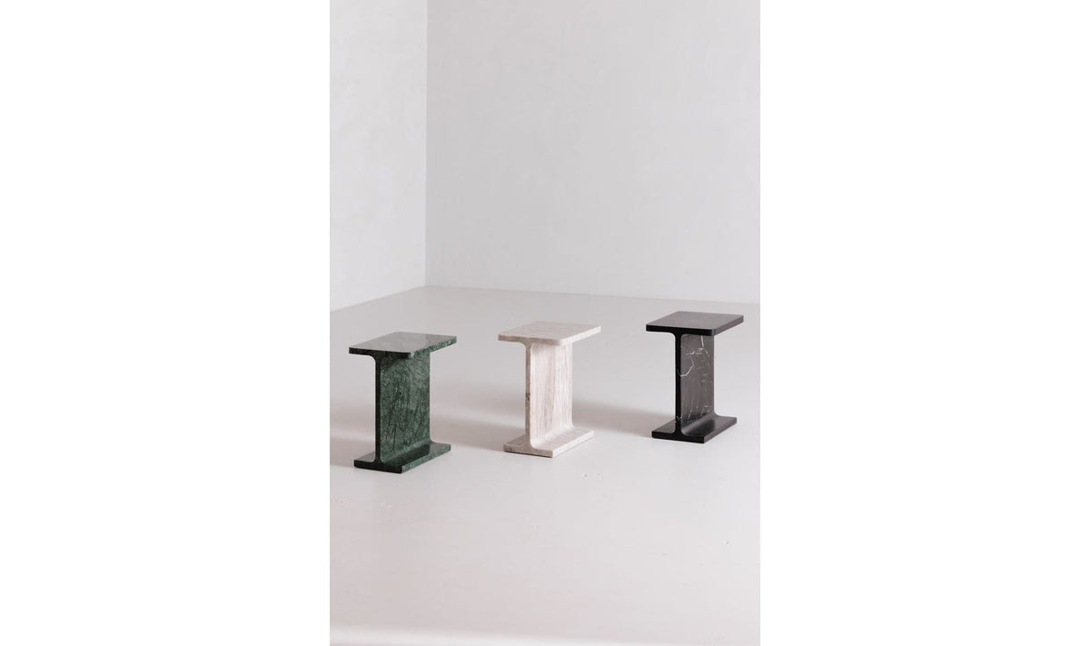Tenby Accent Table in Taupe, styled in a living room