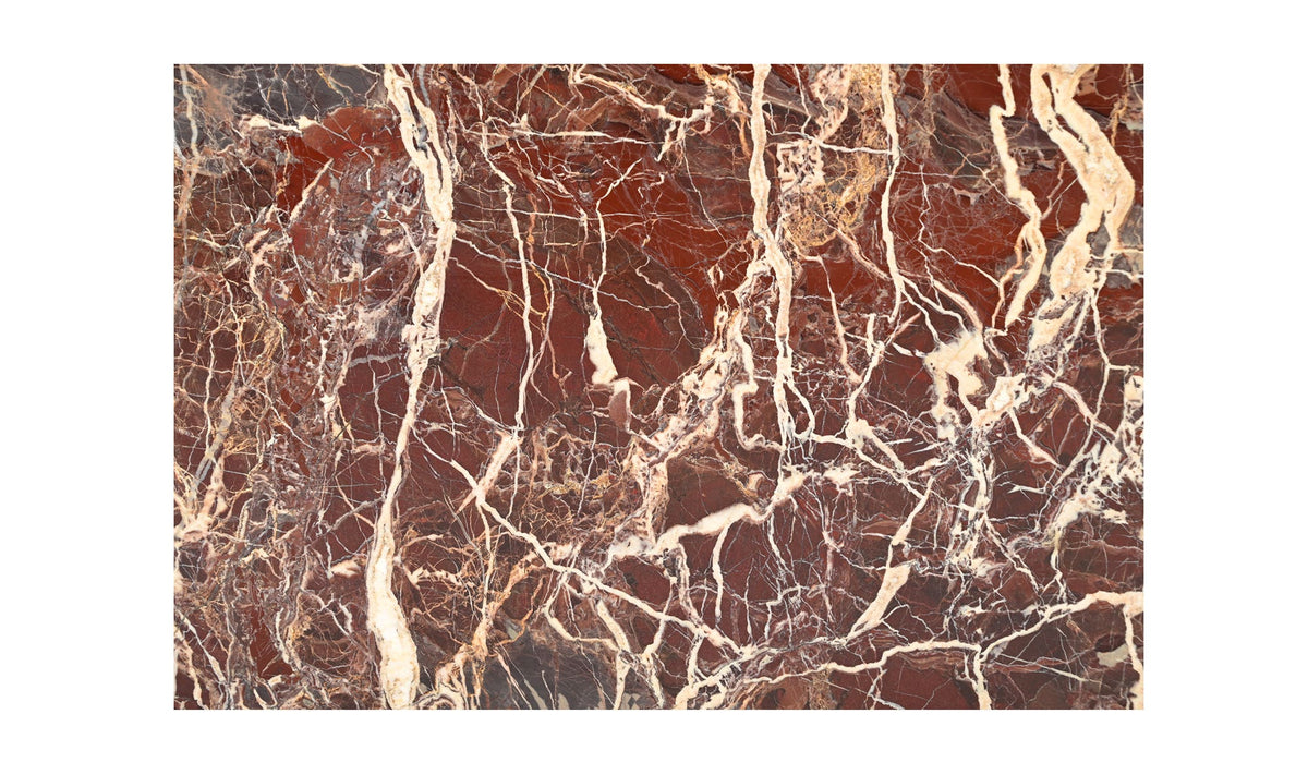 Riomaggiore Coffee Table in Rosso Levanto Marble — rosso levanto marble detail