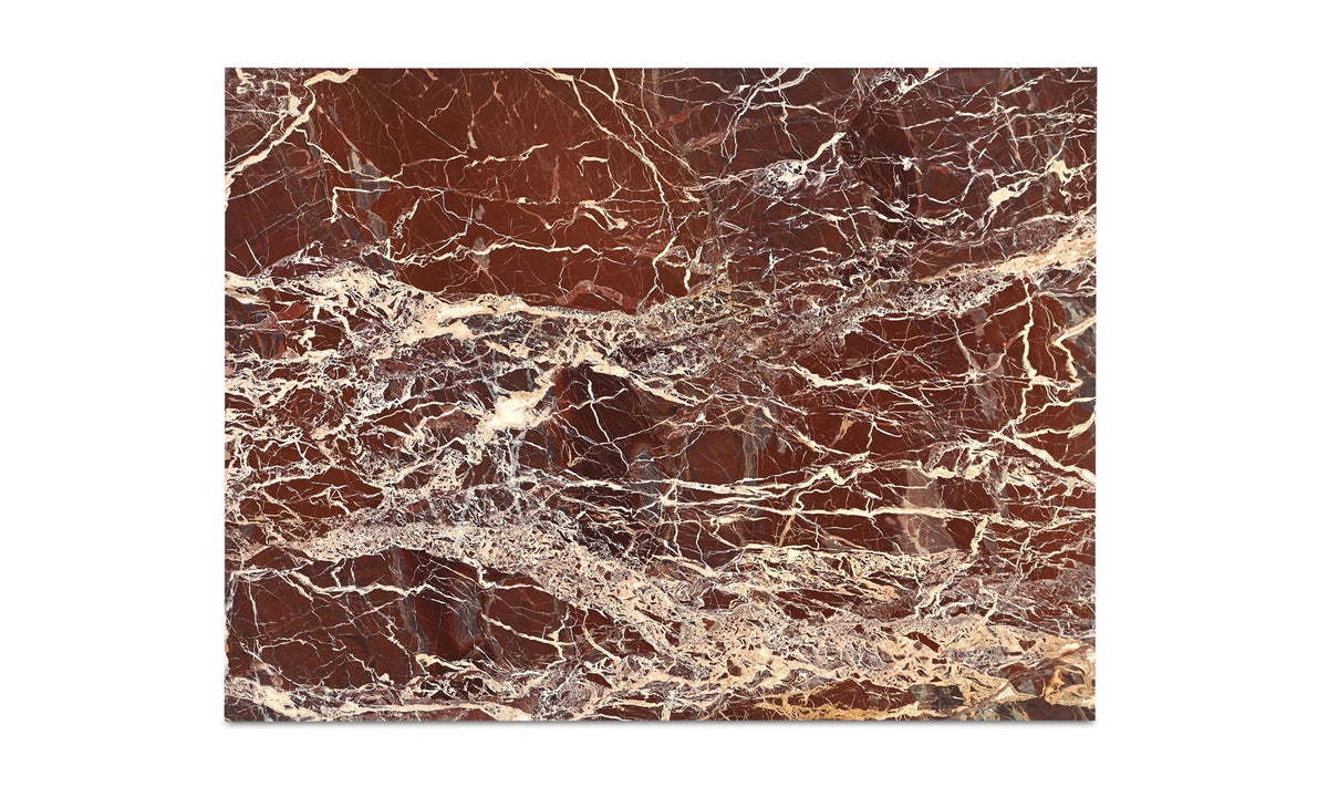Riomaggiore Coffee Table in Rosso Levanto Marble — rosso levanto marble detail