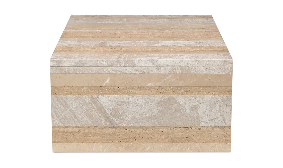 Riomaggiore Coffee Table in Mixed Marble — side profile