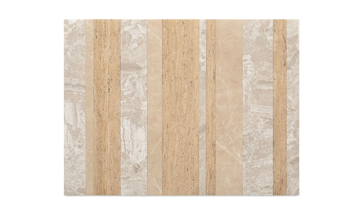Riomaggiore Coffee Table in Mixed Marble — top view