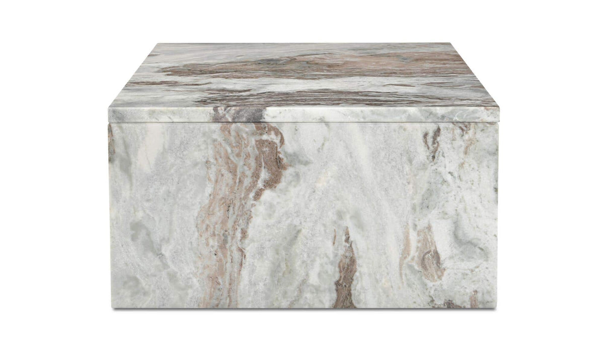 Riomaggiore Coffee Table in Torrento Marble — side profile