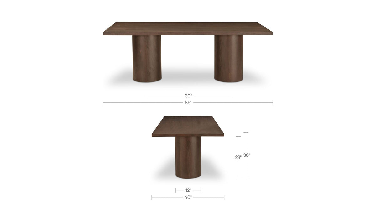 Halden Dining Table Warm Brown - Altera