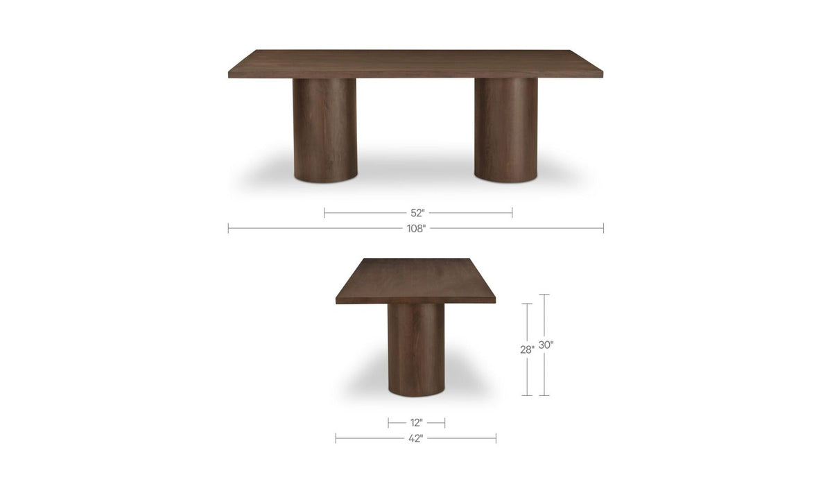 Halden Dining Table Warm Brown - Altera
