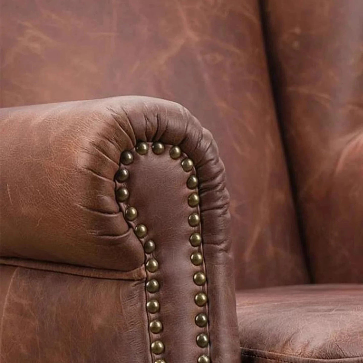 Harrogate Leather Wingback Chair - Altera