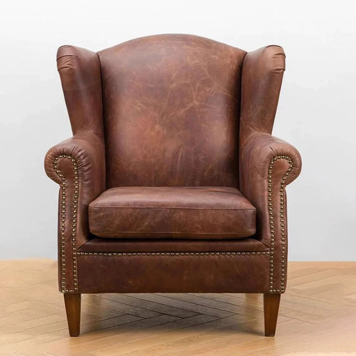 Harrogate Leather Wingback Chair - Altera